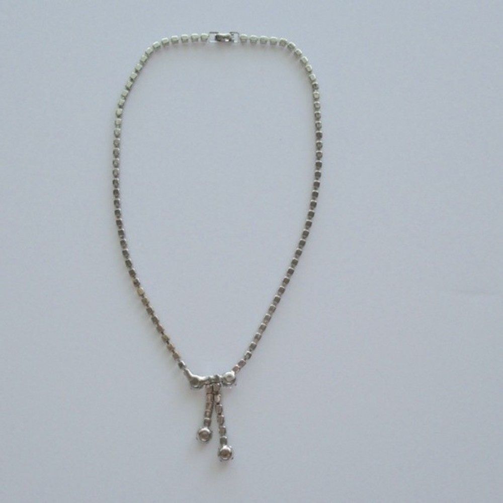 Crystal Rhinestone Drop Pendant Necklace - Picture 9 of 11